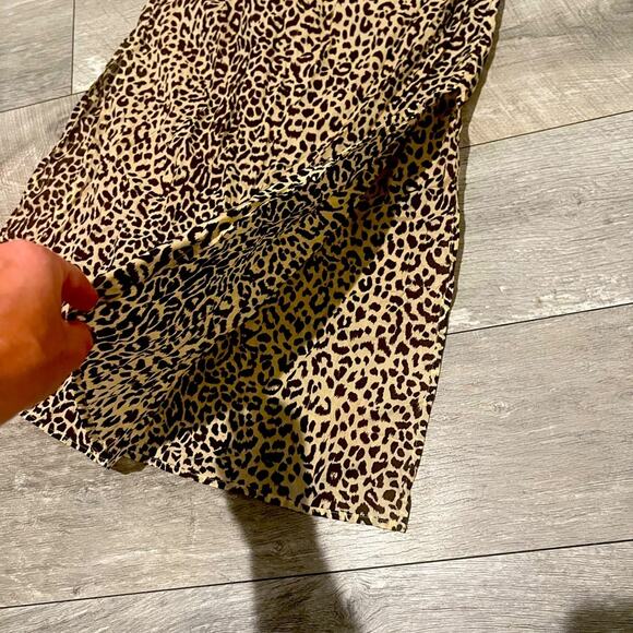 NWT J.Crew Strapless bow-front cover-up dress leopard small - Picture 4 of 4